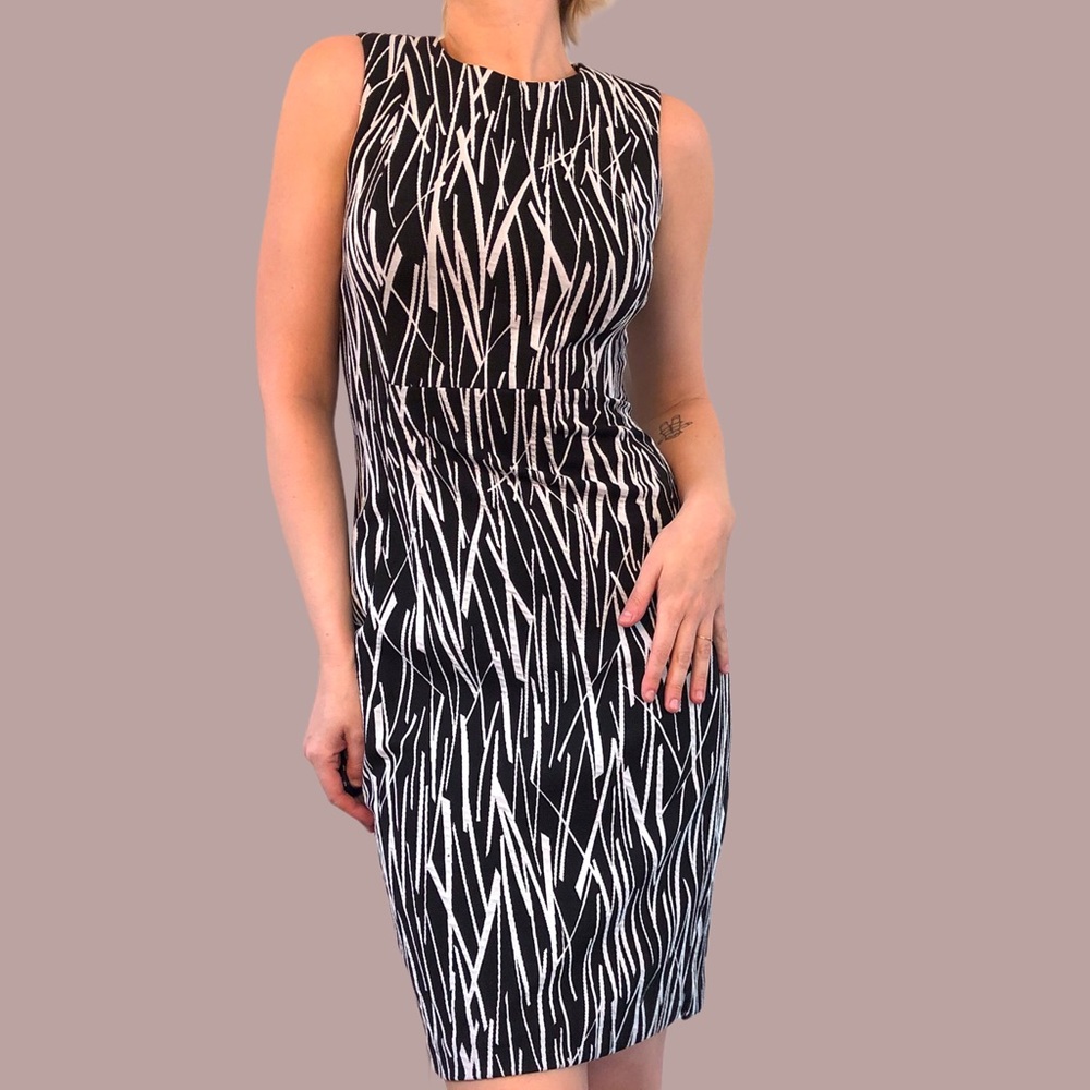 NWOT Calvin Klein Sheath Patterned Dress